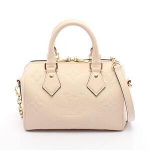 Louis Vuitton Speedy Bandouliere Empreinte Leather Handbag Ivory White
